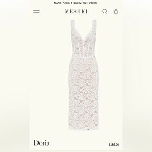 Meshki The DORIA Lace Plisse Midi Dress